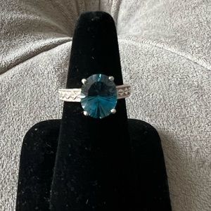 Sterling Silver London Blue Gemstone Ring